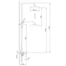 Frap F2488-3 душова система, хром (F2488-3)