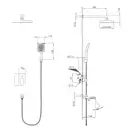 Frap F7176-3 Душова система, матове золото (F7176-3)