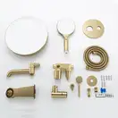 Gappo G7106-3 душова система, матове золото (G7106-3)