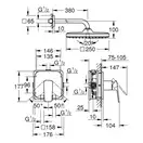 Grohe Cubeo душевая система, хром (1053340000)