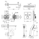 Grohe SmartControl Душевая система, хром/чёрный (CV033609)