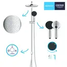 Grohe Vitalio Start душевая система, хром-чёрный (CV034564)