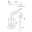Qtap Slavonice душевая, чёрная PVD (QTSLA113GMB45899)
