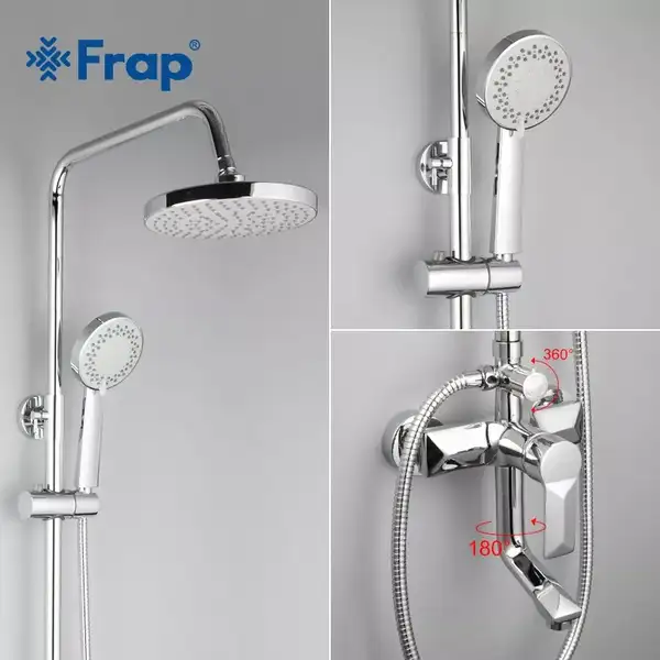 Frap F2418 душова система, хром (F2418)
