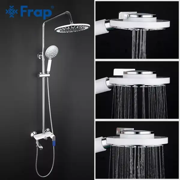 Frap F2434 Душова система, білий/хром (F2434)