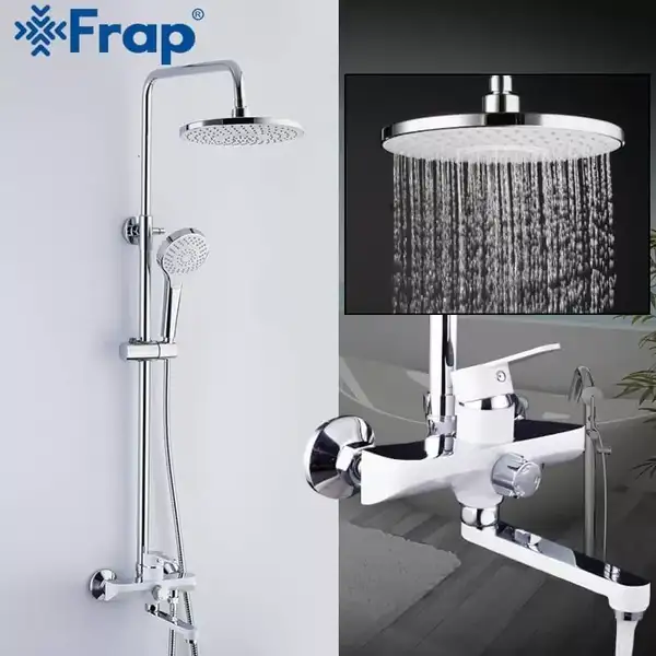 Frap F2441 душова система, білий/хром (F2441)