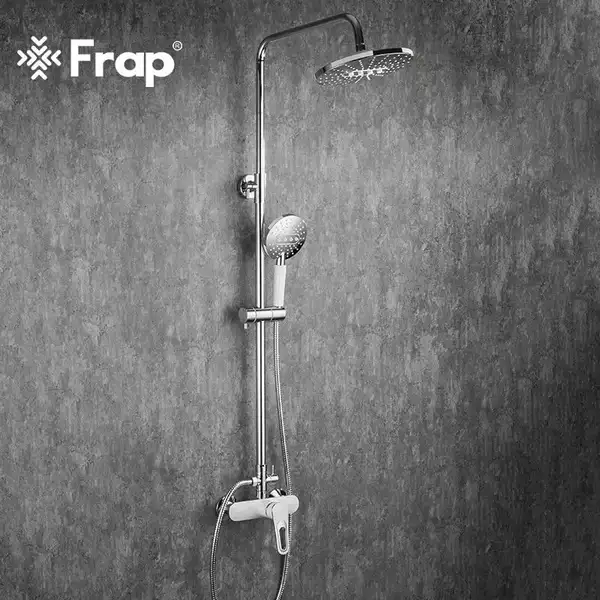 Frap F2449-20 Душевая система, хром/белый (F2449-20)