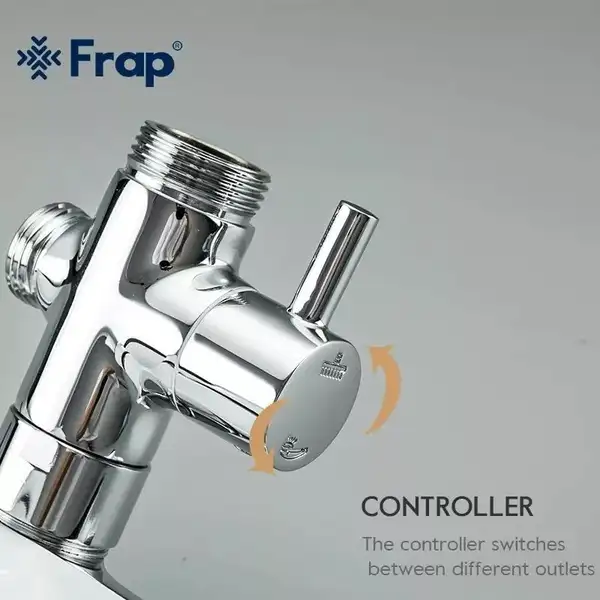 Frap F2449-20 Душевая система, хром/белый (F2449-20)