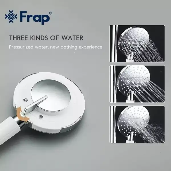 Frap F2449-20 Душевая система, хром/белый (F2449-20)