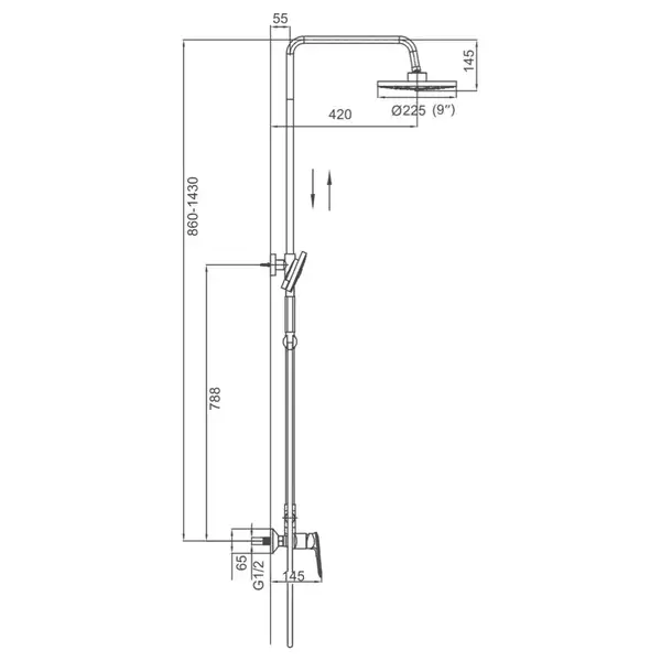 Frap F2449-20 Душевая система, хром/белый (F2449-20)