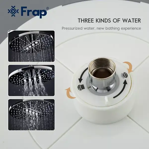 Frap F2449 Душова система, біло-хромова (F2449)