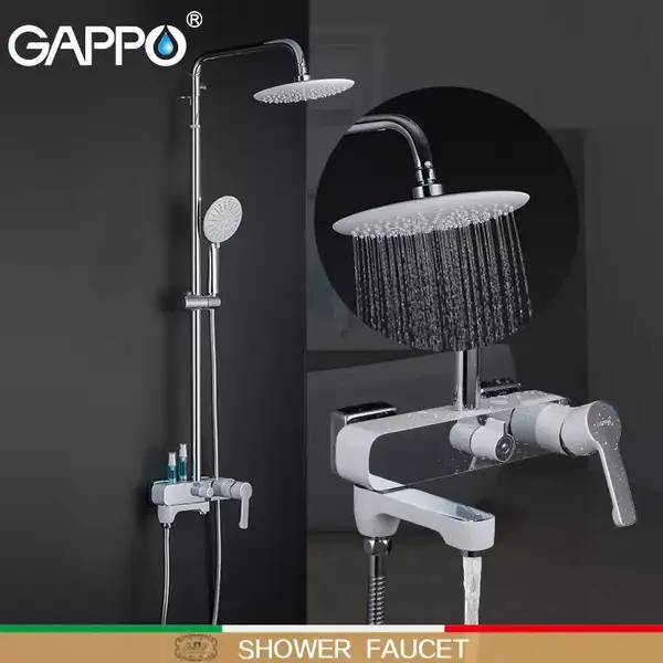 Gappo G2402-8 Душова система, біло-хромова (G2402-8)