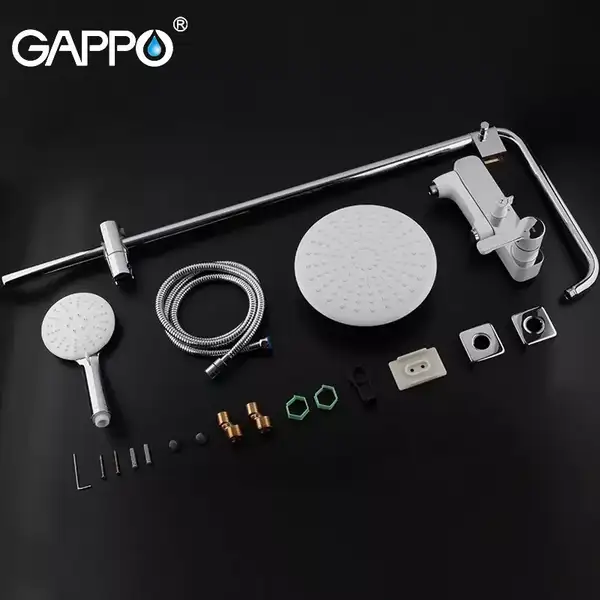 Gappo G2402-8 Душова система, біло-хромова (G2402-8)