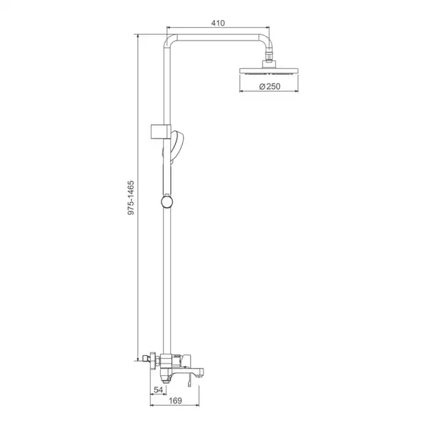 Gappo G2402-8 Душова система, біло-хромова (G2402-8)