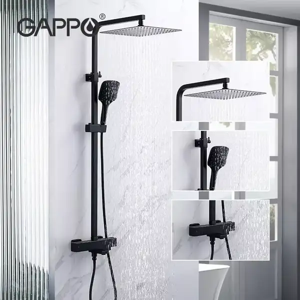 Gappo G2417-60 душова система, чорна (G2417-60)