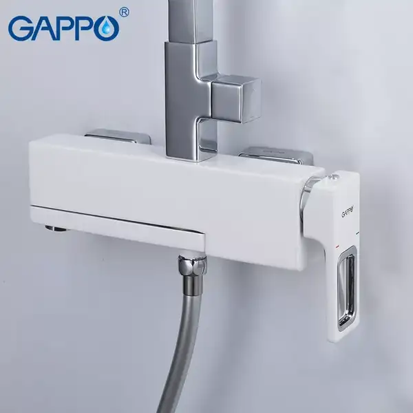 Gappo G2417-8 душевая система, белый/хром (G2417-8)