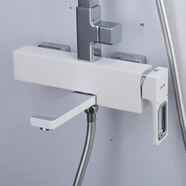 Gappo G2417-8 душевая система, белый/хром (G2417-8)