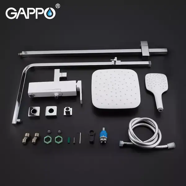 Gappo G2417-8 душевая система, белый/хром (G2417-8)