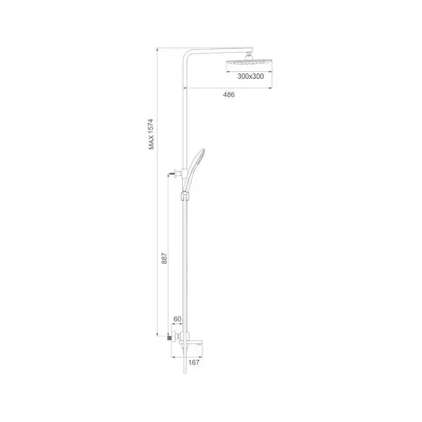 Gappo G2418-40 Душевая система, хром (G2418-40)