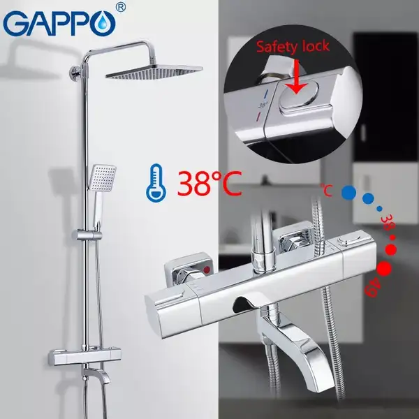 Gappo G2491 Душова система, хром (G2491)