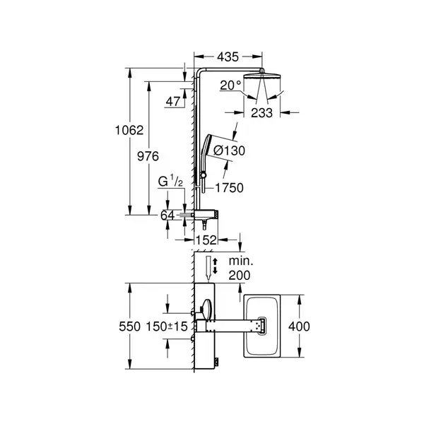 Grohe Aqua Pure Душевая система, хром (100962ki00)