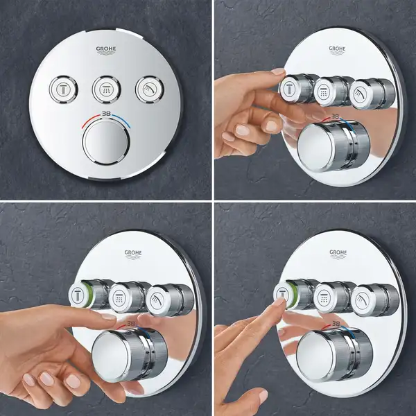 Grohe SmartControl Душевая система, хром/чёрный (CV033607)