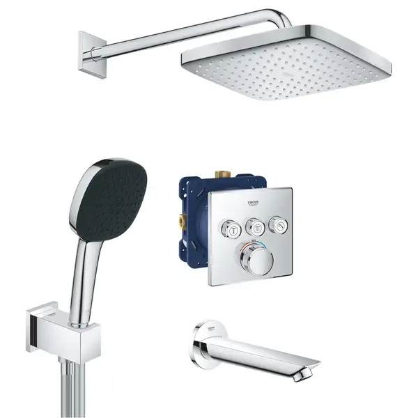 Grohe SmartControl Душевая система, хром/чёрный (CV033609)