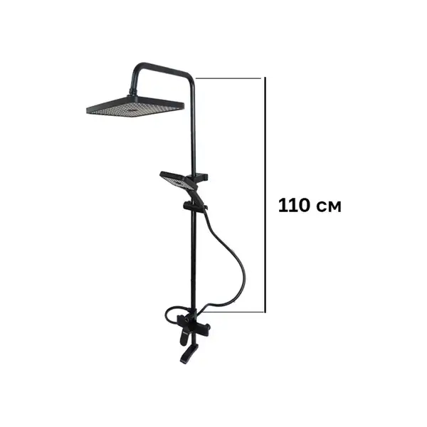MILLZ MRS-AL-C32 душова система, чорна (MRS-AL-C32) (MRS-AL-C32 (black))