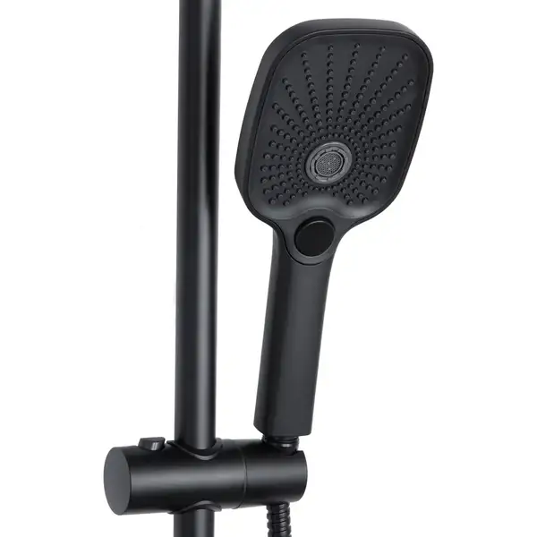 Qtap Gemini Душевая система, черная (QTGEM111BLM45686)