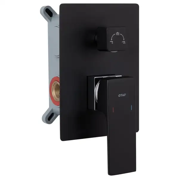 Qtap Gemini Душевая система, черная (QTGEM114BLM45703)