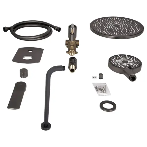 Qtap Slavonice душевая, чёрная PVD (QTSLA113GMB45899)