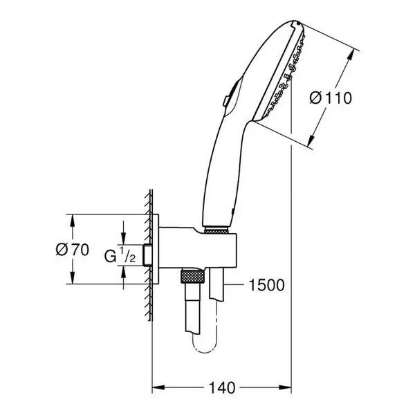 Grohe Tempesta 110 душевой набор, хром (26406003)