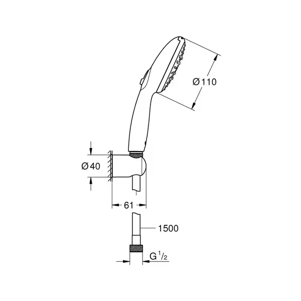 Grohe Tempesta 110 Душевой гарнитур, хром (26920003)