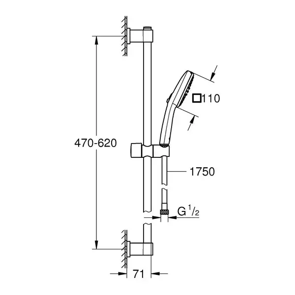 Grohe Vitalio Comfort 110 гарнитур, хром (26928001)