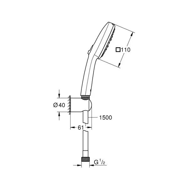 Grohe Tempesta Cube Душевой набор, хром (27588003)