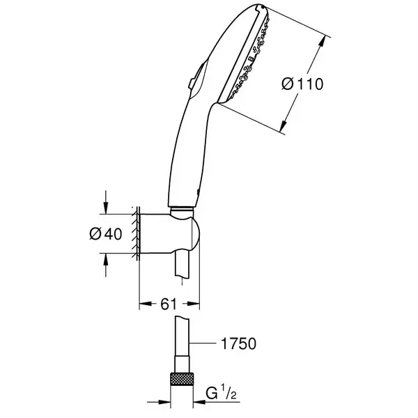 Grohe Tempesta 110 душевой набор, хром (27849003)
