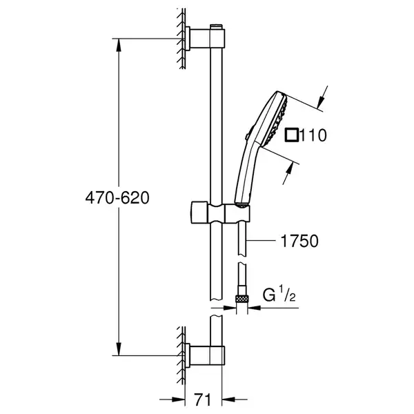 Grohe Vitalio Comfort гарнитур, хром (CV033521)