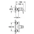 GROHE Набор смесителей для душа BauLoop  (123220s) (123220S) фото 4 Aquada.com.ua