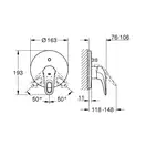 Смеситель однорычажный для ванны Grohe Eurostyle (цвет - хром/белый) (19506LS3) фото 2 Aquada.com.ua