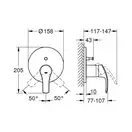 GROHE Смеситель для ванны однорычажный с переключателем на 2 положения Eurosmart (24043002) фото 2 Aquada.com.ua