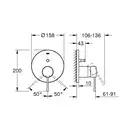 Смеситель для ванны/душа Grohe Essence (цвет - хром), с переключателем на 2 положения (24058001) фото 2 Aquada.com.ua