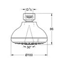 GROHE Верхній душ, 4 режими струменю New Tempesta 100 (27606000) фото 2 Aquada.com.ua