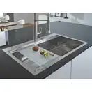 GROHE Мийка для кухні 1160 x 520 мм, 1 чаша, матова, в рівень зі стільницею (31581SD0) (31581SD0) фото 10 Aquada.com.ua