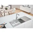 GROHE Мийка для кухні 1160 x 520 мм, 1 чаша, матова, в рівень зі стільницею (31581SD0) (31581SD0) фото 8 Aquada.com.ua