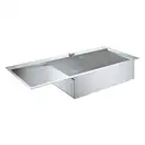 GROHE Мийка для кухні 1160 x 520 мм, 1 чаша, матова, в рівень зі стільницею (31582SD0) (31582SD0) фото 1 Aquada.com.ua