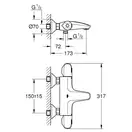 Термостат для ванны Grohe Grohtherm 1000 (цвет - хром) (34155003) фото 2 Aquada.com.ua