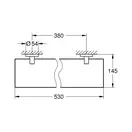 GROHE Полочка стеклянная Essentials , 530мм (40799001) фото 2 Aquada.com.ua