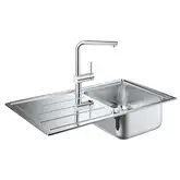 GROHE Комплект Мийка для кухні 860 x 500 мм з ексцентриком, 1 чаша + Minta Змішувач одноважільний для мийки (31573sd0) (31573SD0)