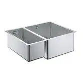 GROHE Мийка для кухні 585 x 440 мм, 1,5 чаши, матова, під стільницю, права (31576SD0)