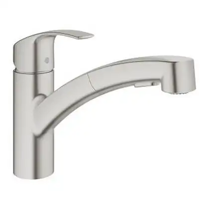 Смеситель для кухни Grohe Eurosmart (цвет - суперсталь) (30305DC0) фото 1 Aquada.com.ua